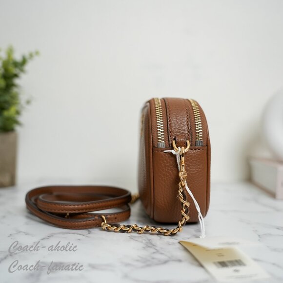 NWT Tory Burch Britten Camera Bag Leather Crossbody in Moose 157733 - Picture 5 of 11